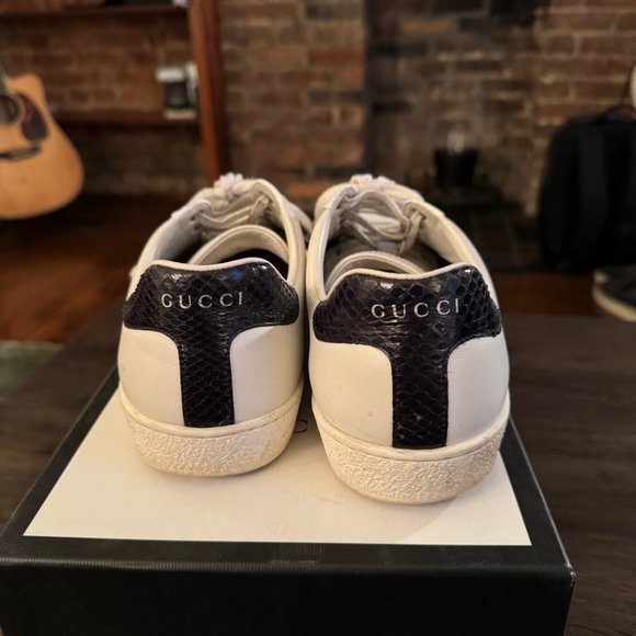 Gucci Ace Blue Snake Size 8.5 - Picture 3 of 6